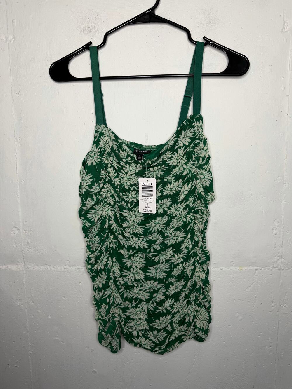 NEW Torrid Stretch Mesh Green Cami Size 1X